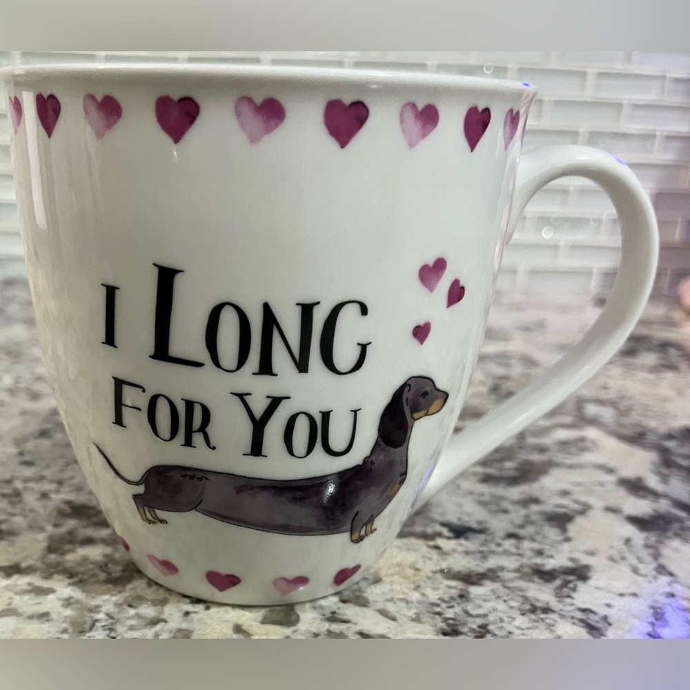 Dachshund Heart Design White Mug